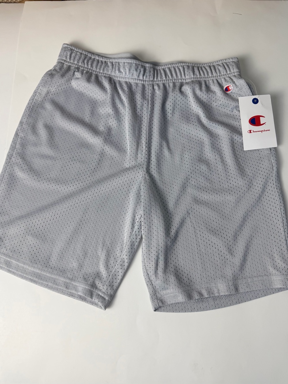 Champion Boys Mesh Basketball Shorts Light Gray Size L